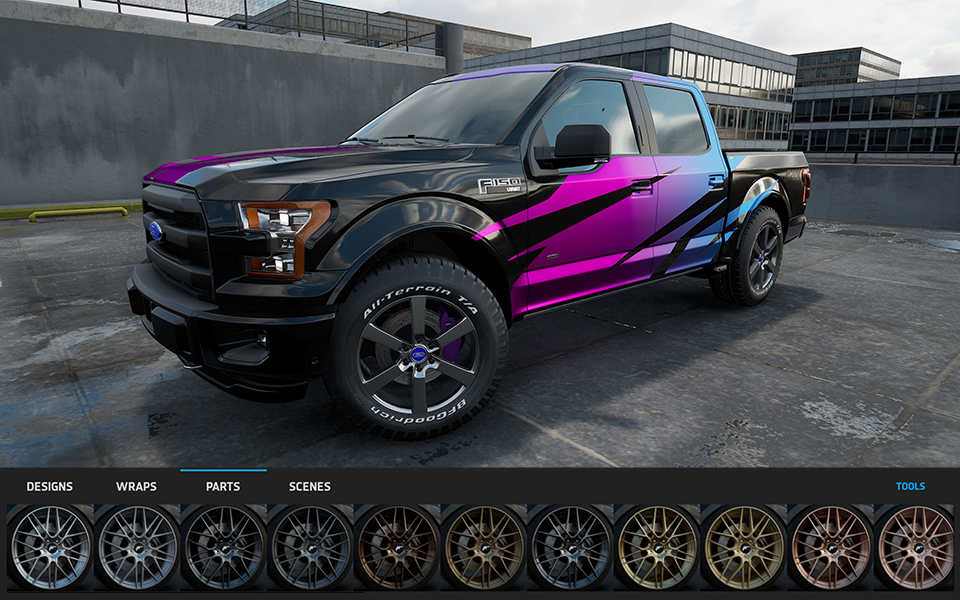 3D Changer car wrap configurator Virtual Reality / Configurators